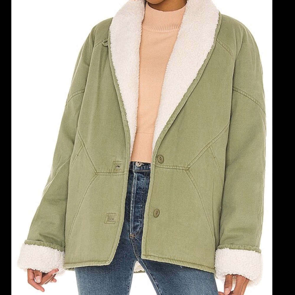Tularosa Military Olive Green Sherpa-Lined Women's Jacket